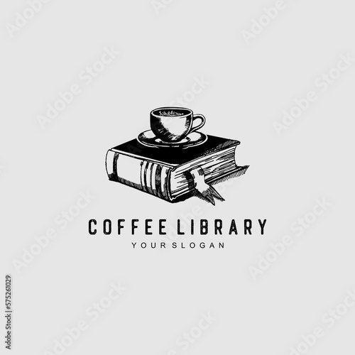 Coffee library Logo Design Ideas