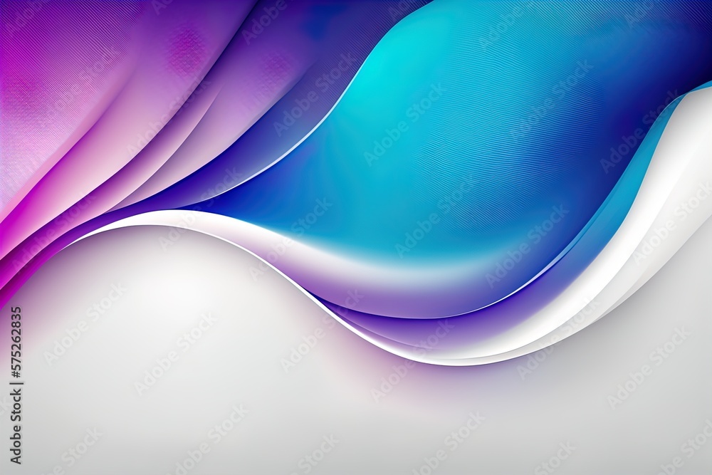 Obraz premium Abstract background with blue purple white wavy gradients