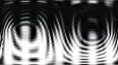 Black and white gradient halftone pattern. Vector illustration 