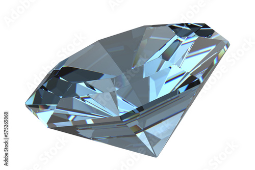 3d illustration of a colored diamond