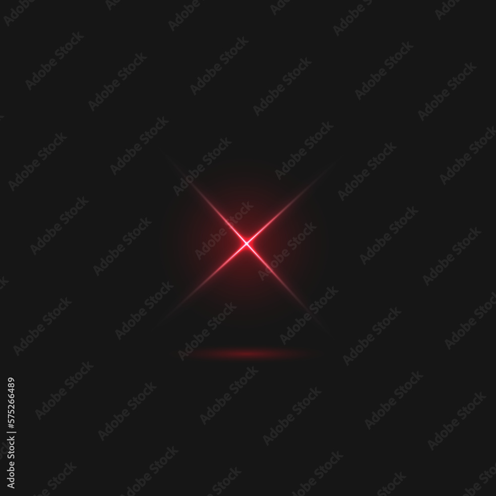 Red lens flare light on black background Red lens flare light on black background
