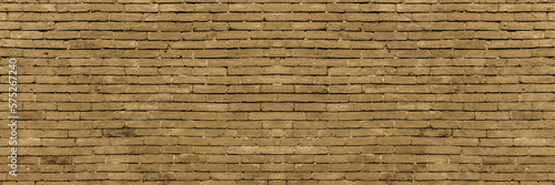 Old vintage retro style dark brown bricks wall for abstract brick background and texture.