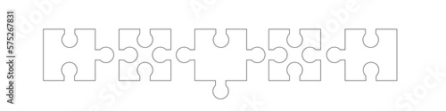 Puzzle Band Banner Elemente Teile 