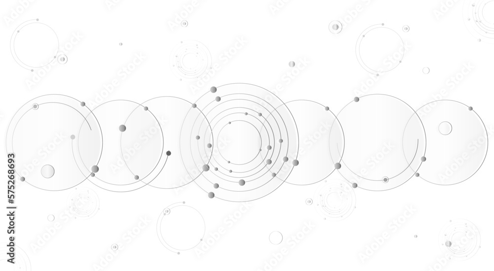 Abstract geometric background with a mesh of circles. Minimalist design, business background, scientific concept, technological solutions.Vector Abstract geometric background with a mesh of circles. Minimalist design, business background, scientific concept, technological solutions.Vector