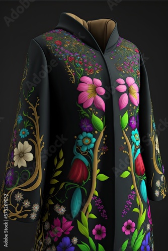 Colorful Arabian Abaya design illustration  © CreativeHymms