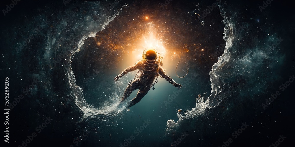 Astronaut into deep space
