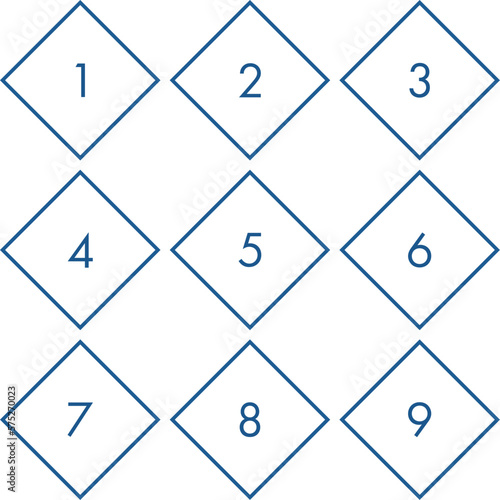 数字のアイコン（ラベル）
