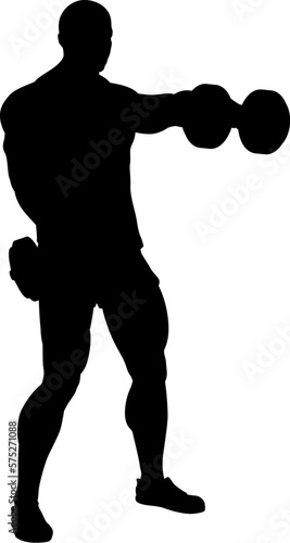 A weight lifting muscle man...