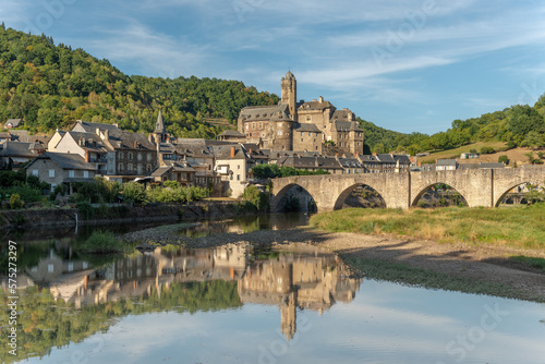 The village of Estaing with its castle among the most beautiful villages in France.