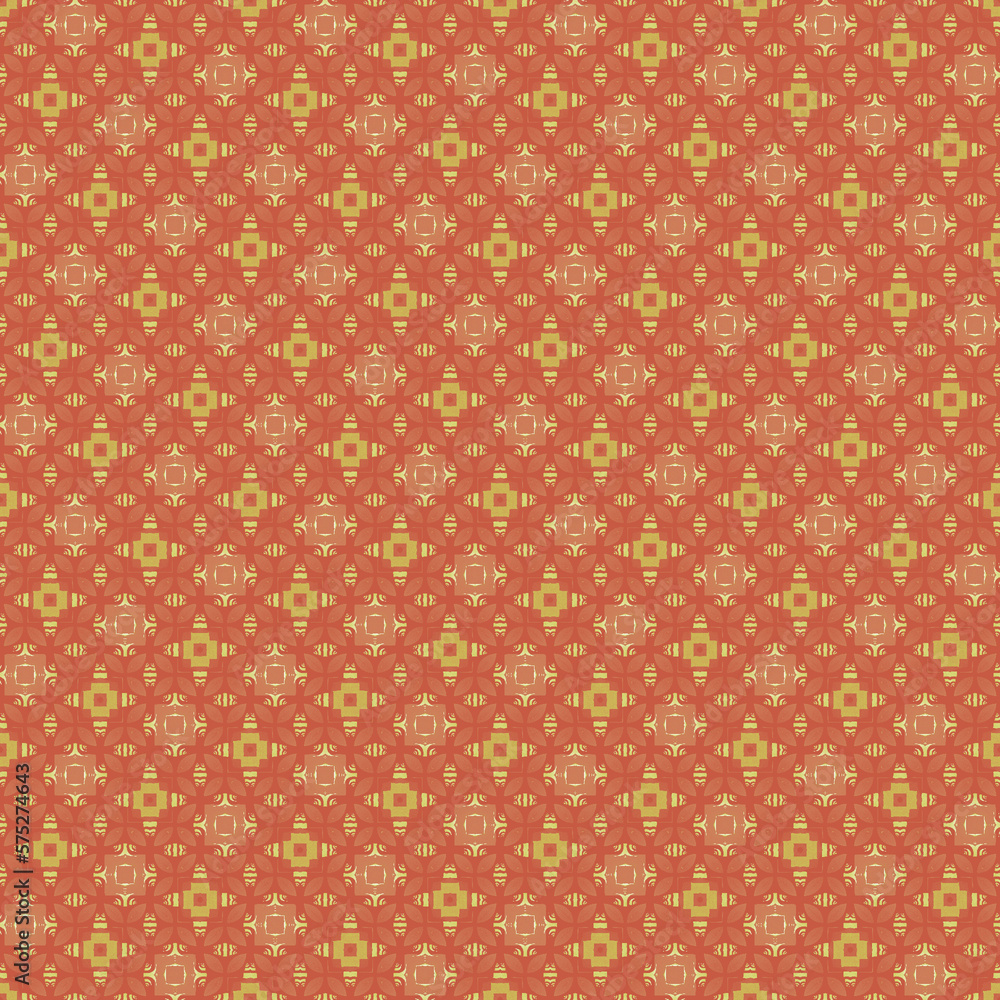 pattern in Moroccan style. Design for printing on fabric, textile, paper, wrapper, scrapbooking. Traditional tile ornament in ethnic style. Seamless pattern.