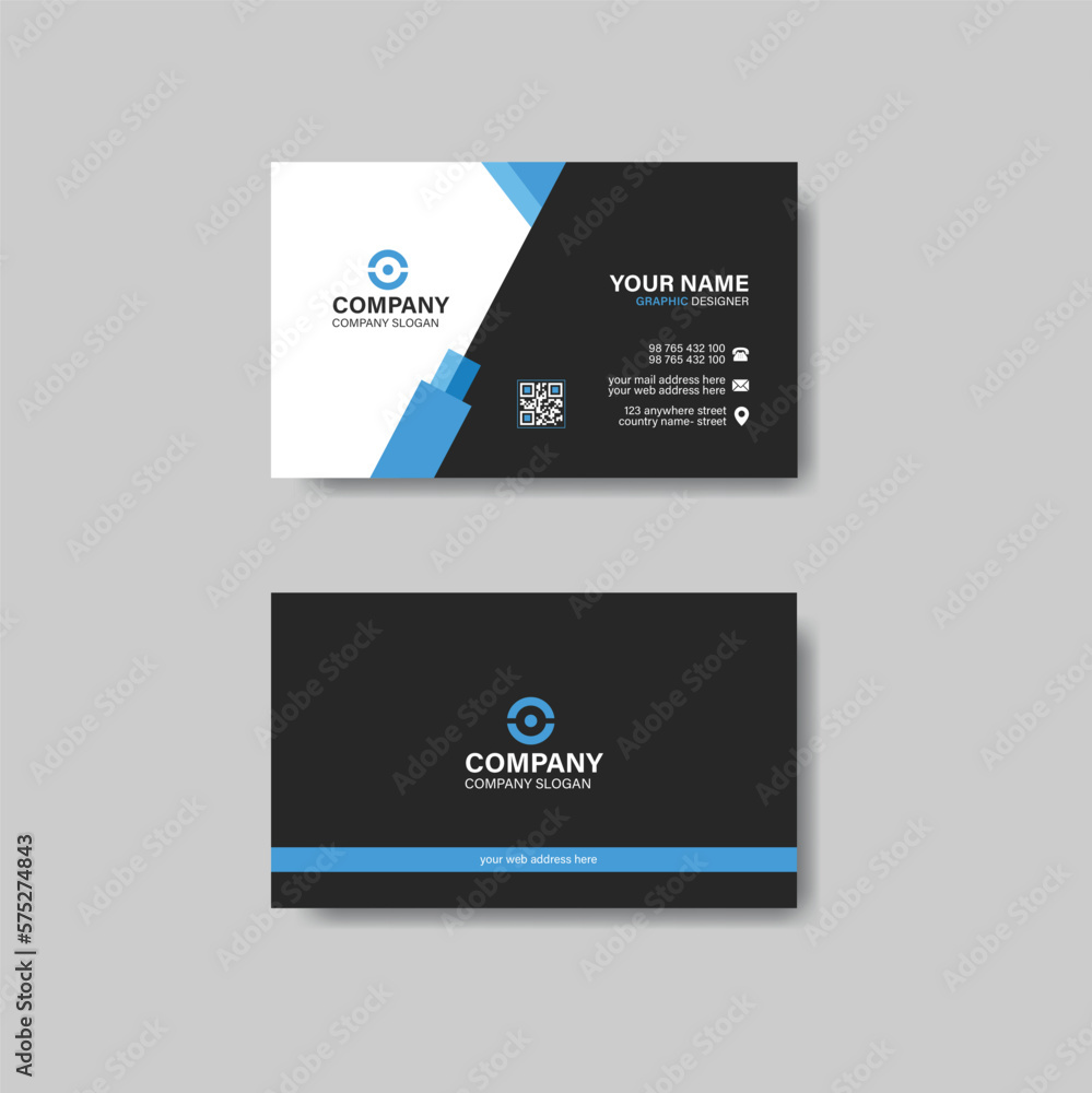 Professional elegant business card template design, Corporate blue details visiting card Professional elegant business card template design, Corporate blue details visiting card