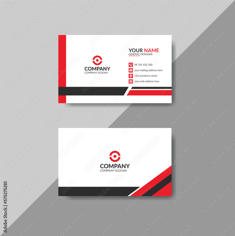 Simple clean modern business card design Simple clean modern business card design