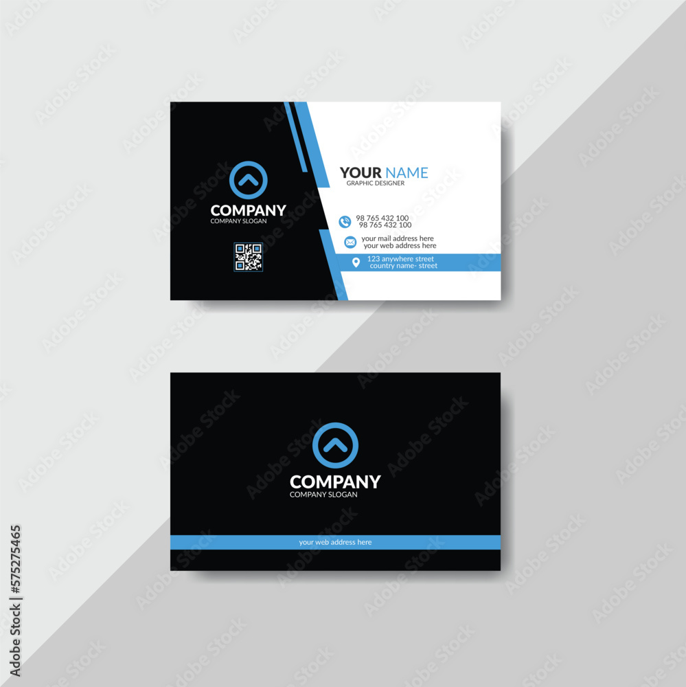 Professional modern clean business card template vector design