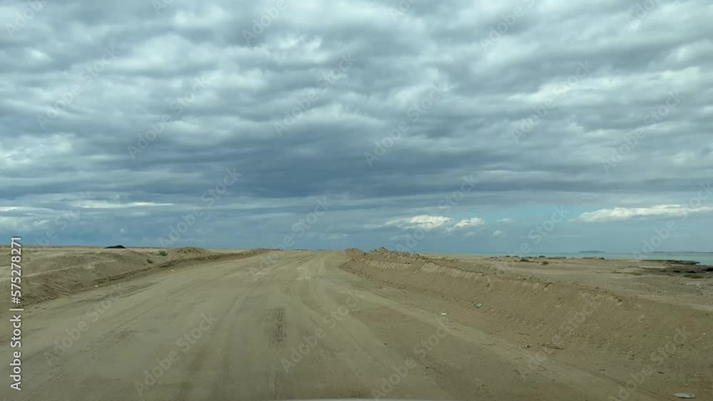 Driving through the flats in Saudi Arabia Driving through the flats in Saudi Arabia
