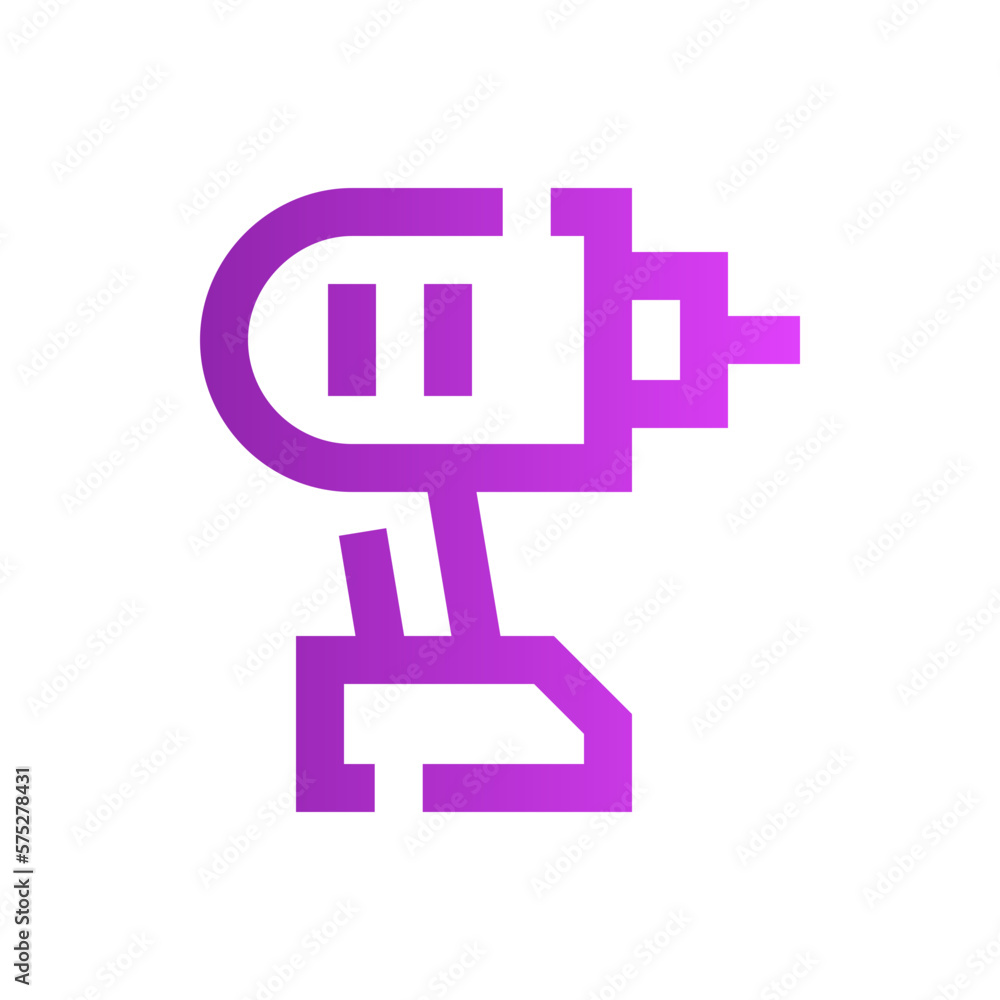 drilling machine gradient icon drilling machine gradient icon