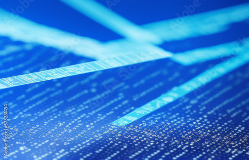 a close up of a blue background with white lines and dots on it, with a blue background with white lines and dots