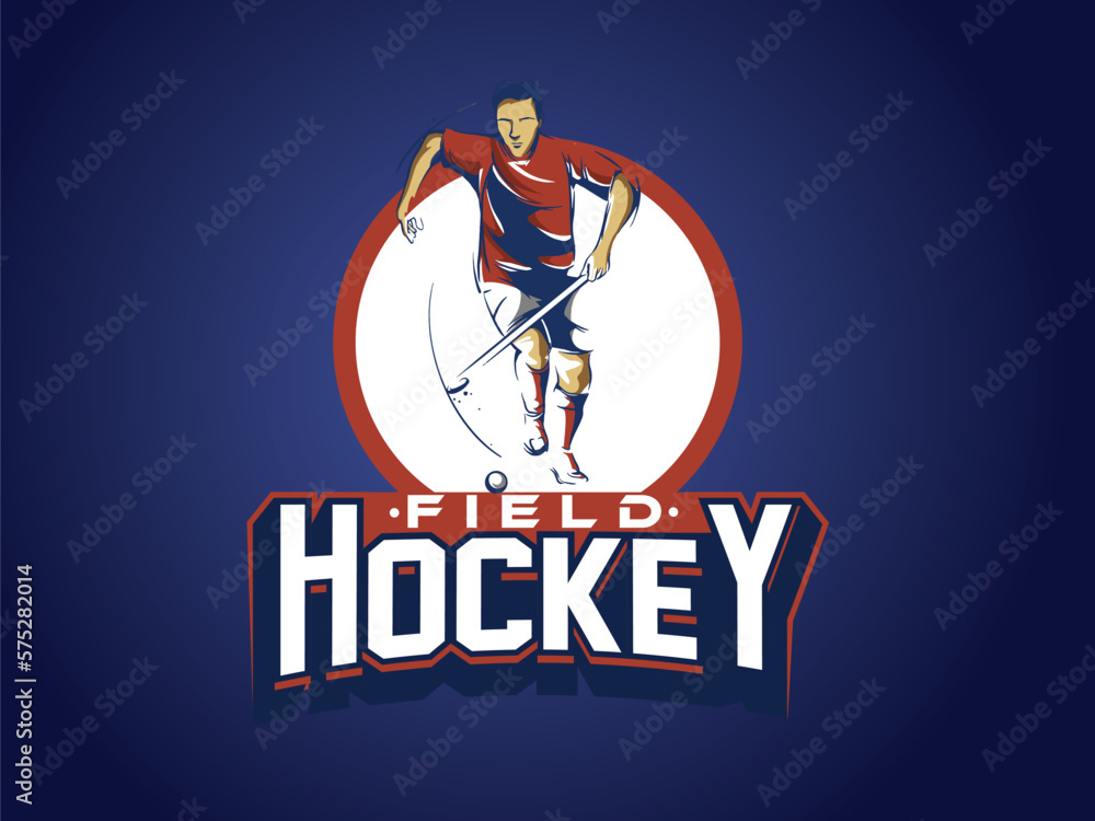 Hockey player illustration