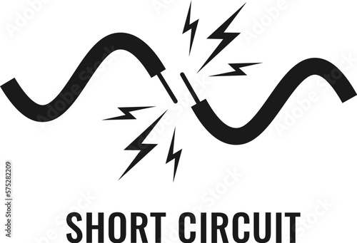 Short circuit vector icon