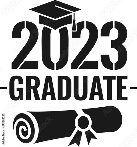 Graduate 2023 vector sign