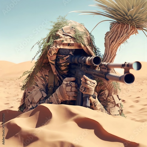 Futuristic sandman sniper 