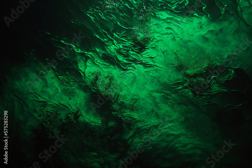Green polluted water texture. Generative AI