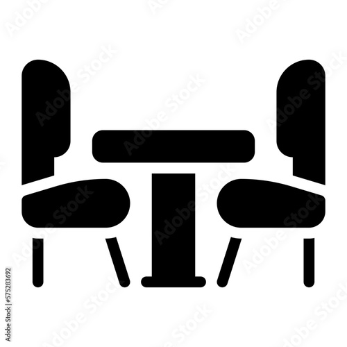 waiting room glyph icon