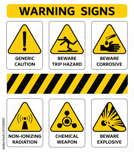 warning signs set