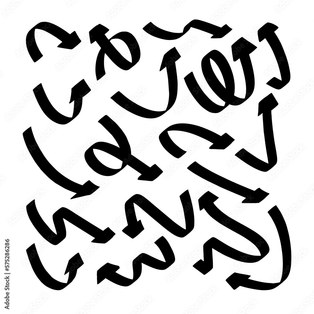 Vector Illustration of Hand drawn Arrow Doodle art style Vector Illustration of Hand drawn Arrow Doodle art style