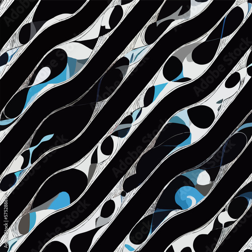 many forms fashion fabric design. Diagonal ikat stripes. Zigzag pattern seamless.Geometric chevron abstract illustration.