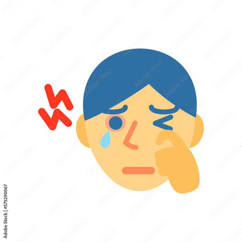 目が充血して痒いアジア人男性の顔。フラットなベクターイラスト。
An Asian male’s face with itchy and bloodshot eyes. Flat designed vector illustration. 目が充血して痒いアジア人男性の顔。フラットなベクターイラスト。
An Asian male’s face with itchy and bloodshot eyes. Flat designed vector illustration.