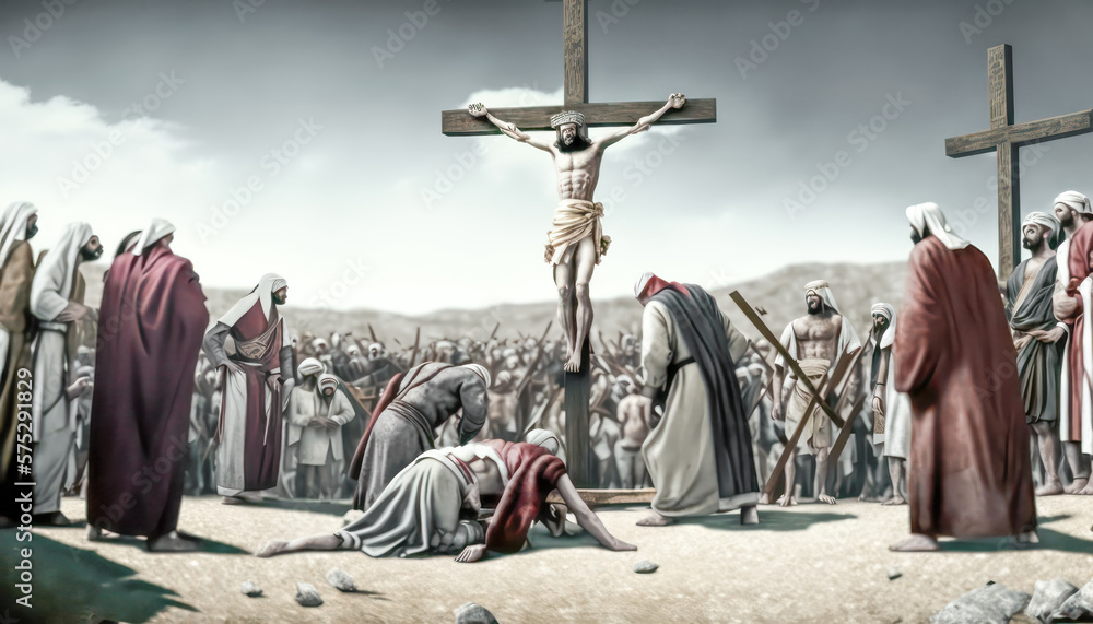 Kreuzigung Jesus Chrstus Surreale Abstrakte Illustration Digital Art Generative AI Hintergrund Magazin Cover Kreuzigung Jesus Chrstus Surreale Abstrakte Illustration Digital Art Generative AI Hintergrund Magazin Cover