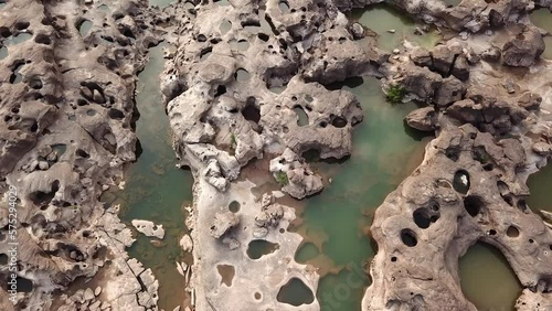 Sam Phan Bok Landmark Nature Travel Place Aerial View of Ubon Ratchathani, Thailand