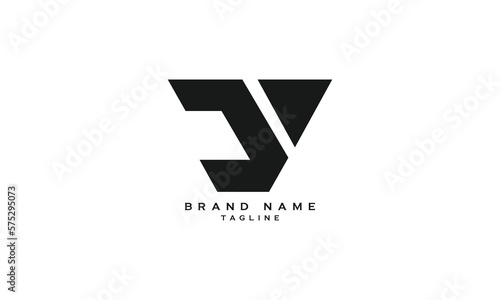 DJV, JDV, DV, JV, VJ, VD, Abstract initial monogram letter alphabet logo design photo