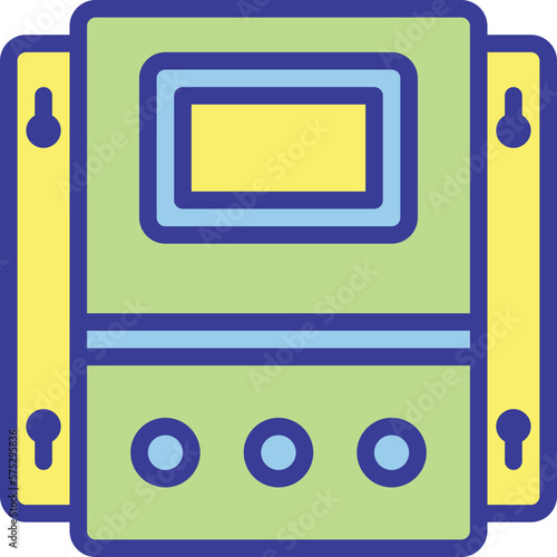 inverter flat line style icon