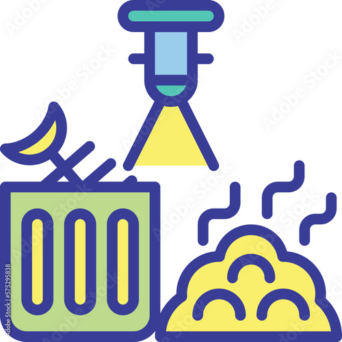 plasma arc flat line style icon