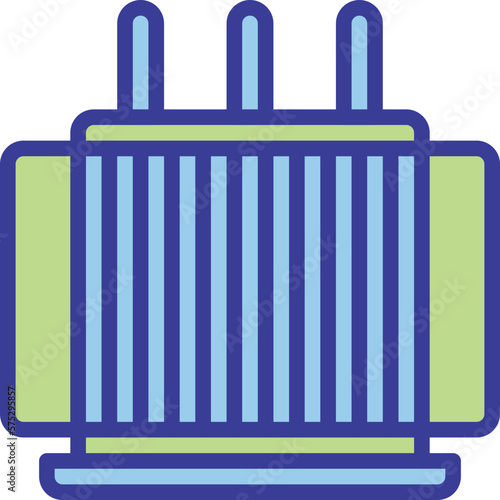 transformer flat line style icon