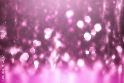 Glittery bokeh effect with a pink abstract background. Generative AI