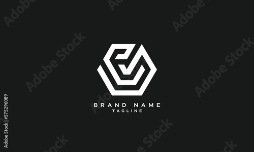 PNJ, NPJ, RNJ, RN, PN, Abstract initial monogram letter alphabet logo design photo