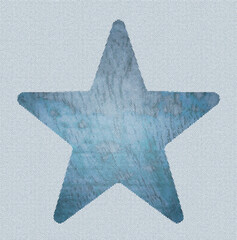 Foto auf Acrylglas Surrealismus A Graphic Blue Star  © vali_111