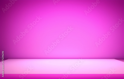 Abstract pink and gradient light background with studio backdrops. Blank display or clean room for showing product. Realistic 3D render.