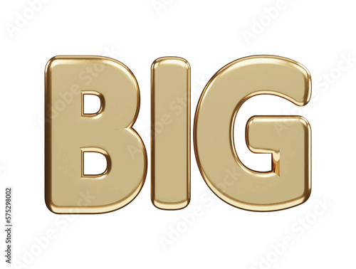 Big text effect 3d rendering vector illustration