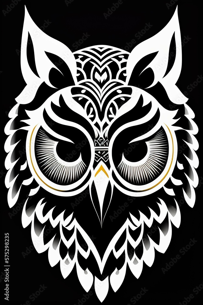 Obraz premium owl on a white background