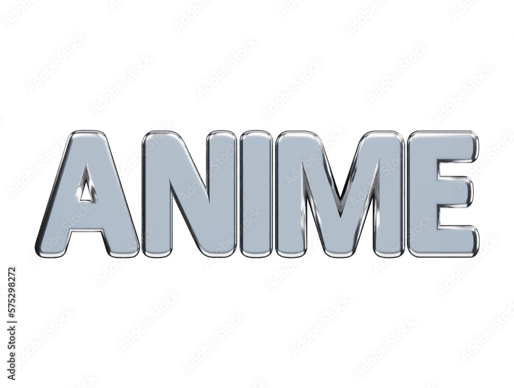 anime text effect 3d rendering vector illustration anime text effect 3d rendering vector illustration