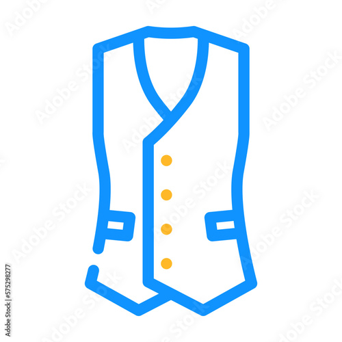 waistcoat outerwear male color icon vector illustration