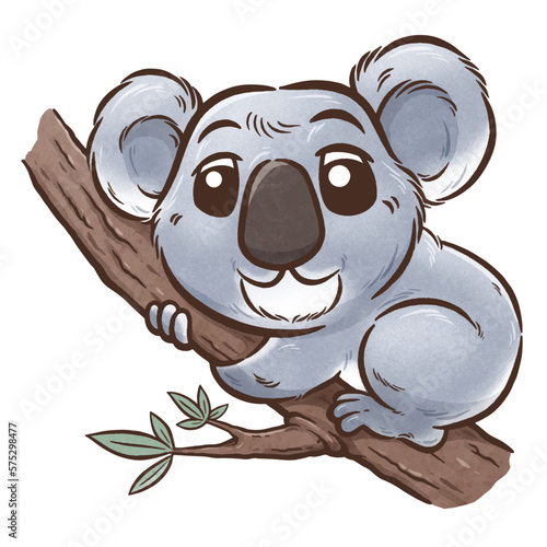 Vector illustration of Cartoon Koala Bear