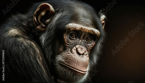 lifelike image of a chimpanzee