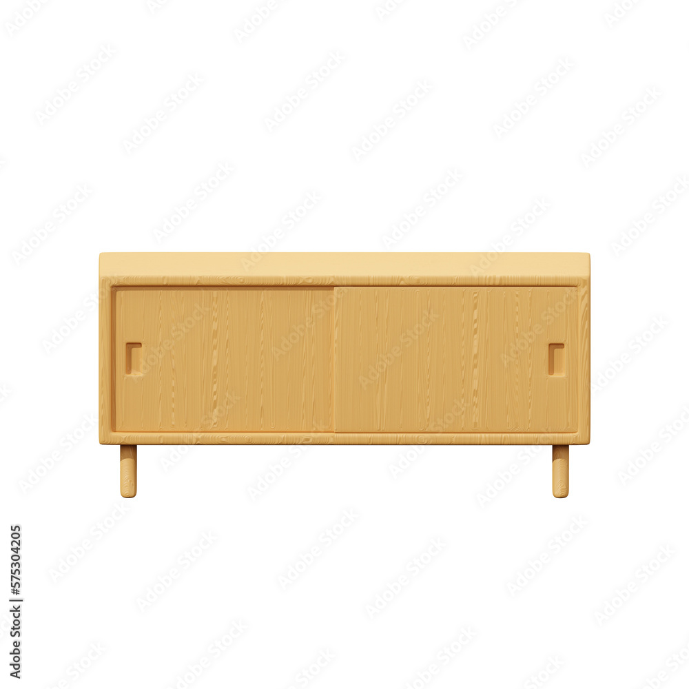 3D wooden cabinet, wooden TV table. 3D rendering 3D wooden cabinet, wooden TV table. 3D rendering