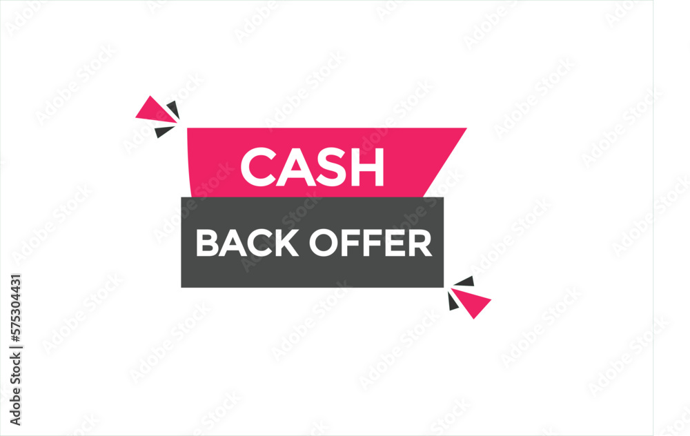 cash back offer button vectors.sign label speech bubble cash back offer
