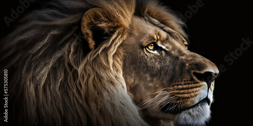 Background of a Lion, blue eyes Gernerative AI