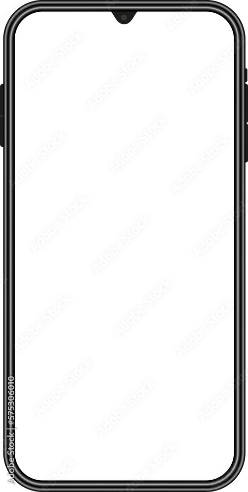 Smartphone interface, phone mockup with empty screen Smartphone interface, phone mockup with empty screen